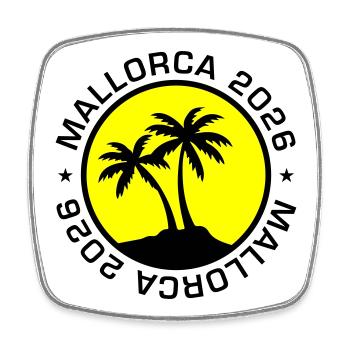 Mallorca 2026 - Square fridge magnet - white - Front