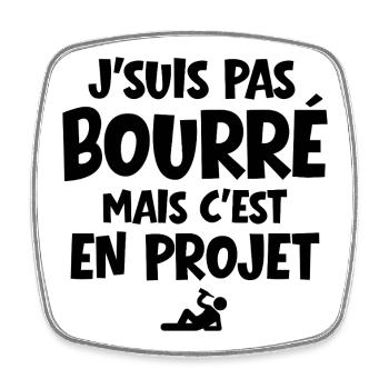 alcool, festif, boire - Magnet carré - blanc - Devant