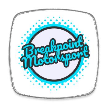 Breakpoint Motorsport - Square fridge magnet - white - Front