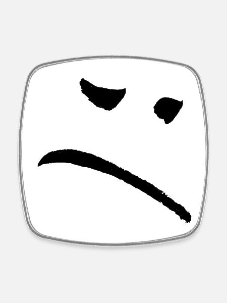 Sady Sad - Square fridge magnet - white