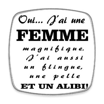 Une femme magnifique  - Magnet carré - blanc - Devant