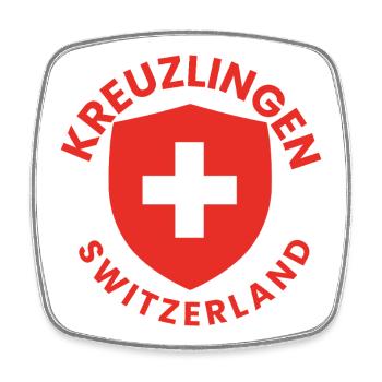 Kreuzlingen Switzerland emblem - Square fridge magnet - white - Front