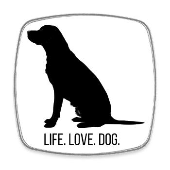 Hund Life Love Dog Labrador   - Viereckiger Kühlschrankmagnet - Weiß - Vorne