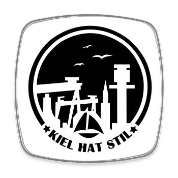 Kiel has style - Square fridge magnet - white - Front