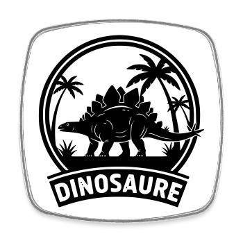 Dinosaur 3 - Square fridge magnet - white - Front