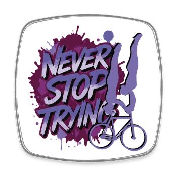 Artistic cycling, artistic cycling, indoor cycling - Square fridge magnet - white - Front