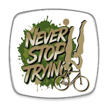 Artistic cycling, artistic cycling, indoor cycling - Square fridge magnet - white - Front