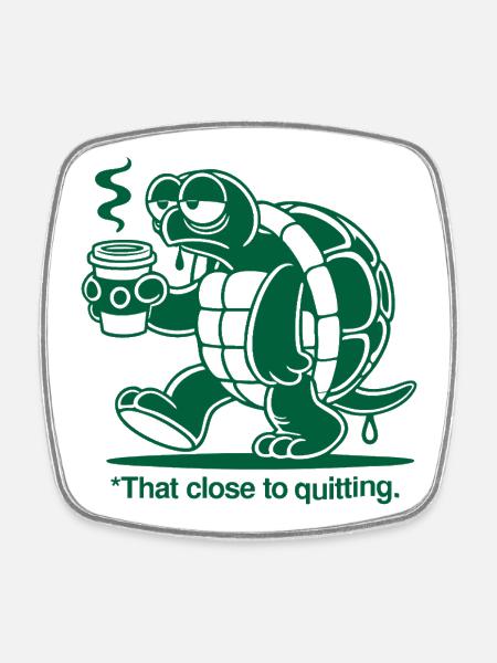 Big fatigue - Square fridge magnet - white