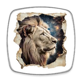 Lion - Square fridge magnet - white - Front