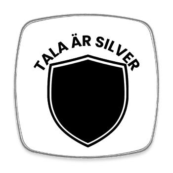Silver Shield with Year Theme - Square fridge magnet - white - Front