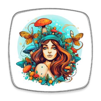Forêt de conte de fées - Magnet carré - blanc - Devant