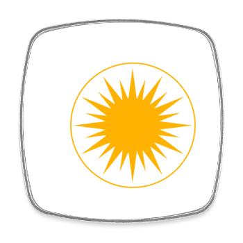 Kurds Rojava - Square fridge magnet - white - Front