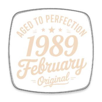 Février 1989 - February 1989 - Square fridge magnet - white - Front
