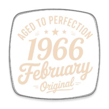 Février 1966 - February 1966 - Square fridge magnet - white - Front