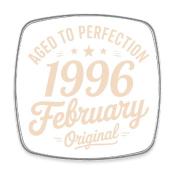 Février 1996 - February 1996 - Square fridge magnet - white - Front