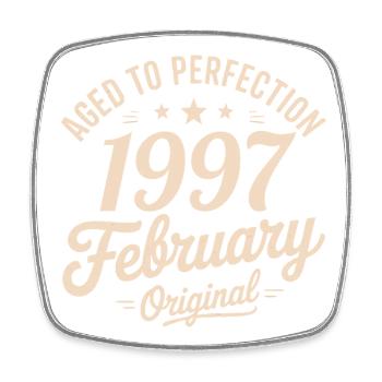 Février 1997 - February 1997 - Square fridge magnet - white - Front