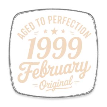 Février 1999 - February 1999 - Square fridge magnet - white - Front