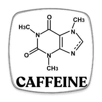 Chimie drôle Café Caféine Molécule Scientis - Magnet carré - blanc - Devant