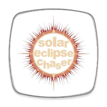 Solar eclipse chaser - Viereckiger Kühlschrankmagnet - Weiß - Vorne