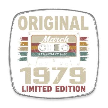 März 1979 Vintage März 1979 - Viereckiger Kühlschrankmagnet - Weiß - Vorne