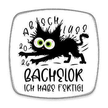Bachelor 2026 I'm done! Cat - Square fridge magnet - white - Front