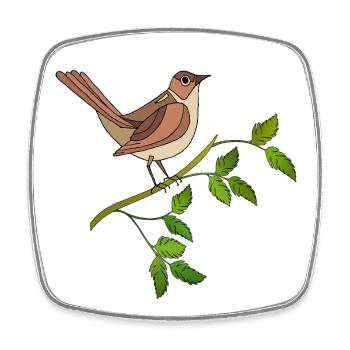 Colorful bird - Square fridge magnet - white - Front