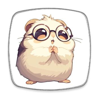 Lemmings Lemming - Square fridge magnet - white - Front