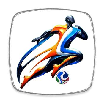 Sprint coloré : héros du football néerlandais - Magnet carré - blanc - Devant