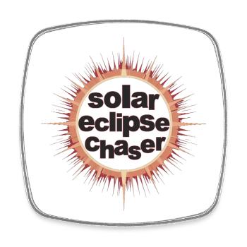 Solar eclipse chaser - Square fridge magnet - white - Front