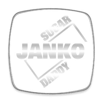 Geld Janko - Viereckiger Kühlschrankmagnet - Weiß - Vorne