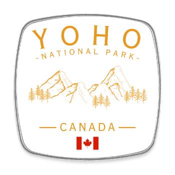 Yoho National Park Canada  - Viereckiger Kühlschrankmagnet - Weiß - Vorne