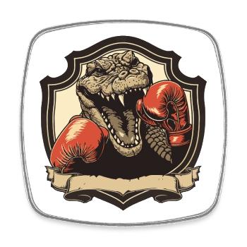 Alligator Boxer MMA - Viereckiger Kühlschrankmagnet - Weiß - Vorne