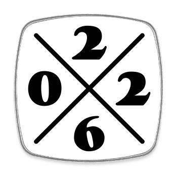 2026 Element Year - Square fridge magnet - white - Front