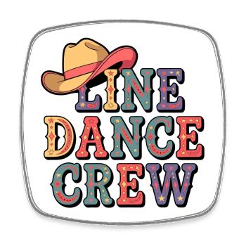 Line Dance Team - Viereckiger Kühlschrankmagnet - Weiß - Vorne