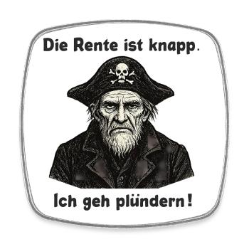 Pension rare de pirates pilleurs - Magnet carré - blanc - Devant