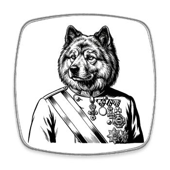 Eurasier | Royal - Viereckiger Kühlschrankmagnet - Weiß - Vorne