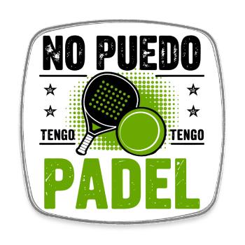 Je ne peux pas avoir Padel Gift Padelist - Magnet carré - blanc - Devant