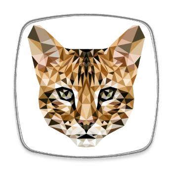 Savannah Cat Cat Mom Cute Serval Leopard Cats - Square fridge magnet - white - Front