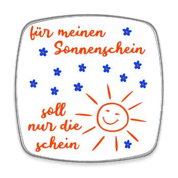Sunshine - Square fridge magnet - white - Front
