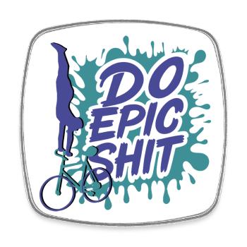 Artistic cycling, artistic cycling, indoor cycling - Square fridge magnet - white - Front