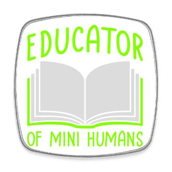 Educator Of Little Humans Teacher Funny Kids - Square fridge magnet - white - Front