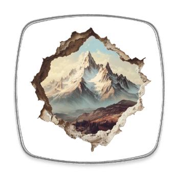 Berge Wandern - Viereckiger Kühlschrankmagnet - Weiß - Vorne