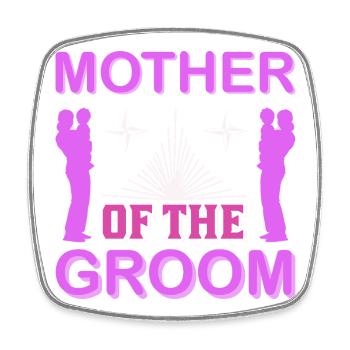 T-shirt cadeau de la mère du marié pour la maman du mariage - Magnet carré - blanc - Devant