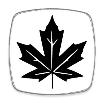 Maple Leaf Leaves Gift Nature Lover - Square fridge magnet - white - Front