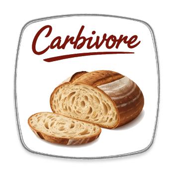 sourdough Bread Baking Carbivore Baker Local - Viereckiger Kühlschrankmagnet - Weiß - Vorne