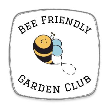Tee du Jardin des abeilles Friendly Bee Club Gardens - Magnet carré - blanc - Devant