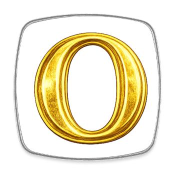 Gold Ring-O Design - Square fridge magnet - white - Front