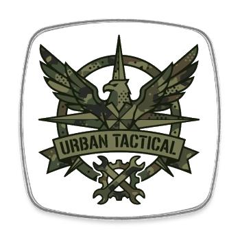 Urban Tactics Pioneers Camouflage Pattern Mechanic Motif - Square fridge magnet - white - Front