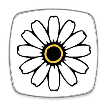 Weiße Blume weiß Blumen Blüte Wildblumen Kräuter  - Viereckiger Kühlschrankmagnet - Weiß - Vorne