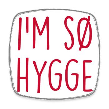 Hygge Denmark Dänemark - Square fridge magnet - white - Front